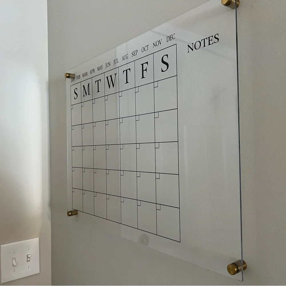 Martha Stewart Clear Calendar with Gold Details